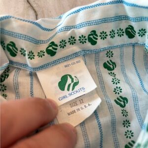 Vintage Girl Scouts of America logo shirt buttondown Sz 12